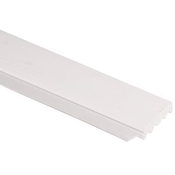 236007706 Garage Weatherstrip, 2 in W, 716 in Thick, 7 ft L, PVC, White, Inteplast Group, Mfr#: 0236070098615A